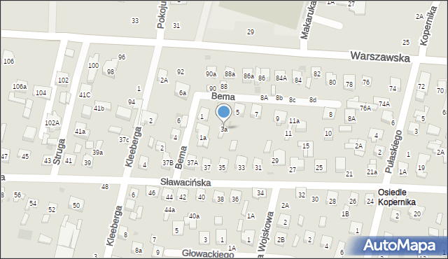 Biała Podlaska, Bema Józefa, gen., 3a, mapa Białej Podlaskiej