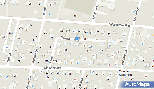 Biała Podlaska, Bema Józefa, gen., 7, mapa Białej Podlaskiej