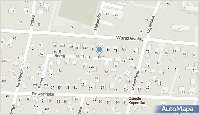 Biała Podlaska, Bema Józefa, gen., 8d, mapa Białej Podlaskiej