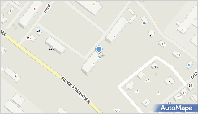 Białogard, Berki Czesława, ks., 2b, mapa Białogard