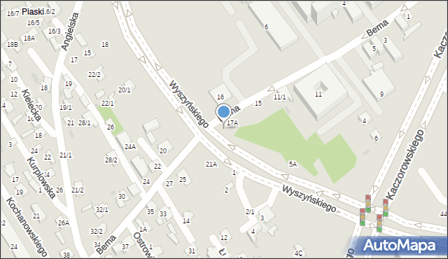 Białystok, Bema Józefa, gen., 17B, mapa Białegostoku