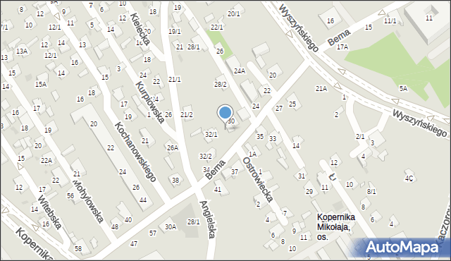 Białystok, Bema Józefa, gen., 32, mapa Białegostoku