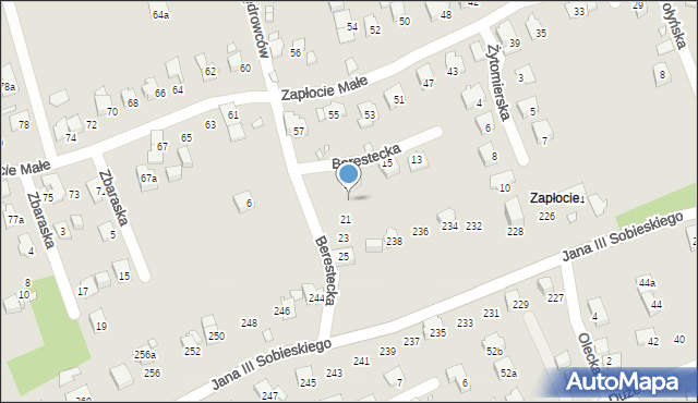 Bielsko-Biała, Berestecka, 19, mapa Bielsko-Białej