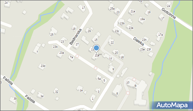 Bielsko-Biała, Bednarska, 11a, mapa Bielsko-Białej