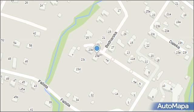 Bielsko-Biała, Bednarska, 23a, mapa Bielsko-Białej