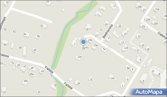Bielsko-Biała, Bednarska, 23c, mapa Bielsko-Białej