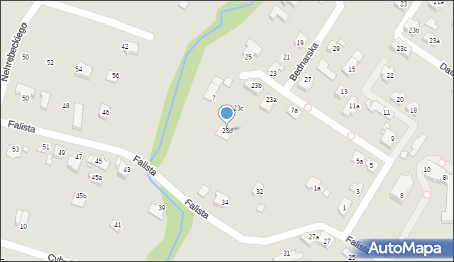 Bielsko-Biała, Bednarska, 23d, mapa Bielsko-Białej