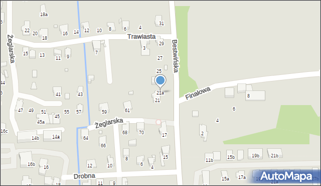 Bielsko-Biała, Bestwińska, 21a, mapa Bielsko-Białej