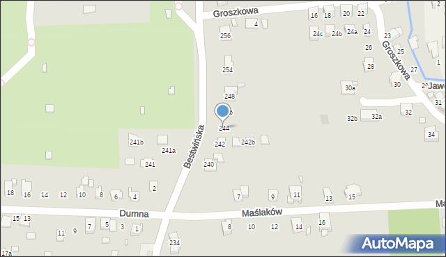 Bielsko-Biała, Bestwińska, 244, mapa Bielsko-Białej