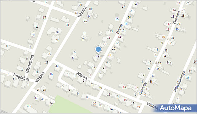 Bierutów, Bema Józefa, gen., 5, mapa Bierutów