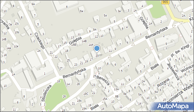 Bochnia, Bernardyńska, 13, mapa Bochni