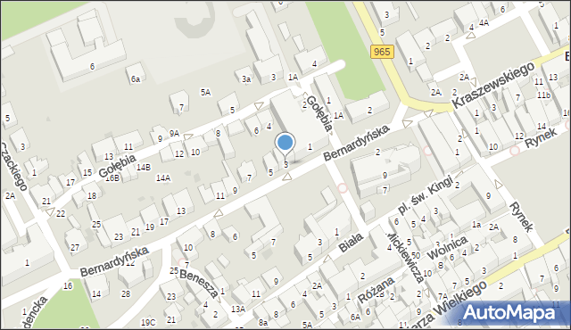 Bochnia, Bernardyńska, 3, mapa Bochni