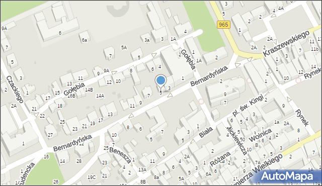 Bochnia, Bernardyńska, 5, mapa Bochni