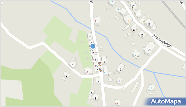 Boguszów-Gorce, Bema Józefa, gen., 13, mapa Boguszów-Gorce