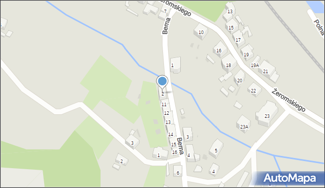 Boguszów-Gorce, Bema Józefa, gen., 2, mapa Boguszów-Gorce