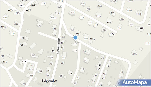 Bolesławiec, Bema Józefa, gen., 23, mapa Bolesławca