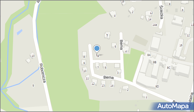 Bolków, Bema Józefa, gen., 7a, mapa Bolków