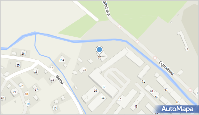 Brzozów, Bema Józefa, gen., 20, mapa Brzozów