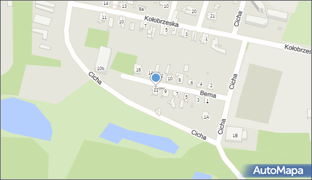 Bytom, Bema Józefa, gen., 11, mapa Bytomia