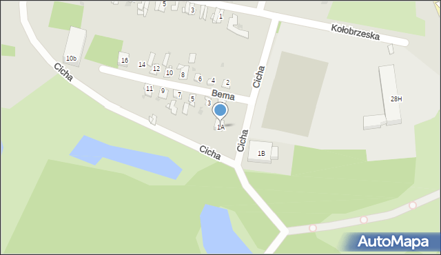 Bytom, Bema Józefa, gen., 1A, mapa Bytomia