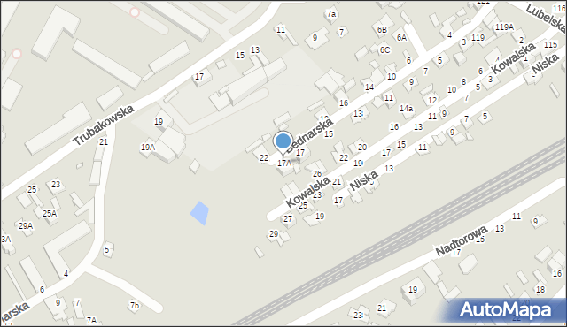 Chełm, Bednarska, 17A, mapa Chełma