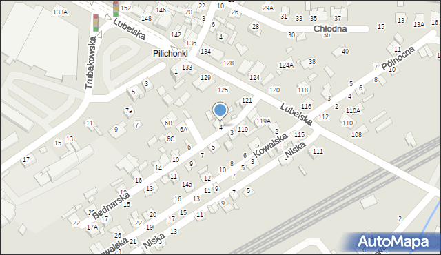 Chełm, Bednarska, 4, mapa Chełma