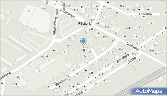 Chełm, Bednarska, 6D, mapa Chełma