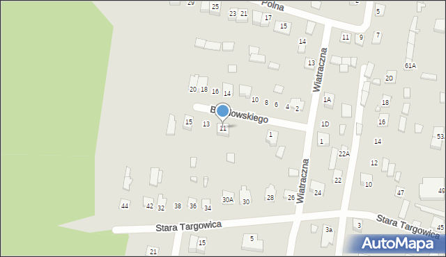 Chorzele, Bendowskiego Wacława, dr., 11, mapa Chorzele