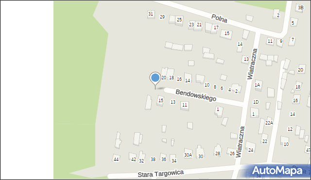 Chorzele, Bendowskiego Wacława, dr., 17, mapa Chorzele