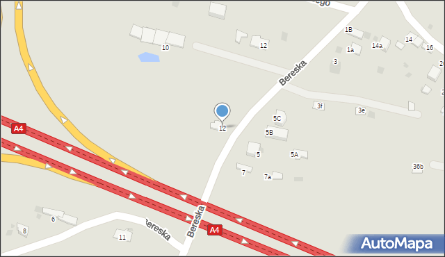 Chrzanów, Bereska, 12, mapa Chrzanów