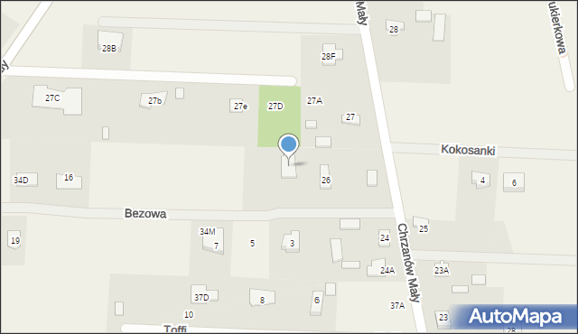 Chrzanów Mały, Bezowa, 6, mapa Chrzanów Mały