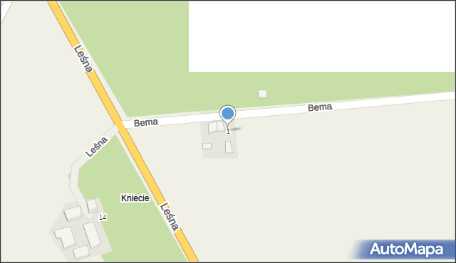 Ciasna, Bema Józefa, gen., 1, mapa Ciasna