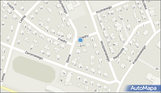 Ciechanów, Bema Józefa, gen., 6, mapa Ciechanów