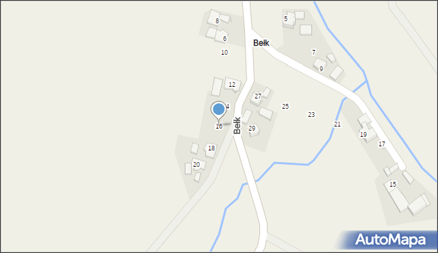 Cisek, Bełk, 16, mapa Cisek