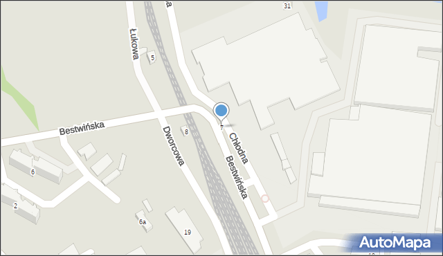 Czechowice-Dziedzice, Bestwińska, 7, mapa Czechowic-Dziedzic