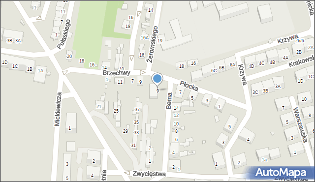 Czeladź, Bema Józefa, gen., 9, mapa Czeladź