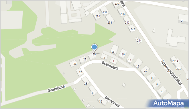 Czeladź, Betonowa, 20, mapa Czeladź