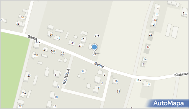 Czersk, Bema Józefa, gen., 49, mapa Czersk