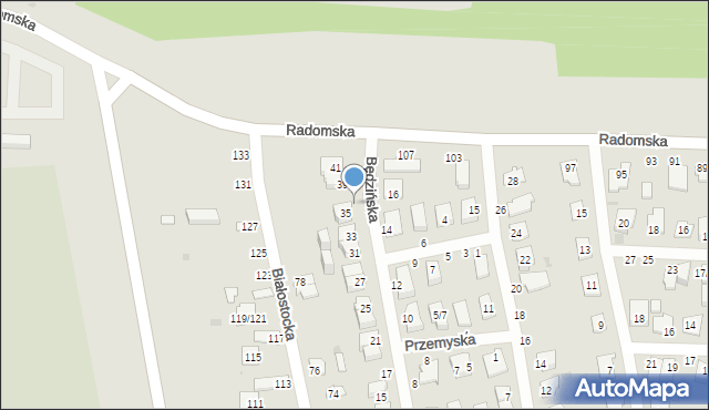 Częstochowa, Będzińska, 37, mapa Częstochowy