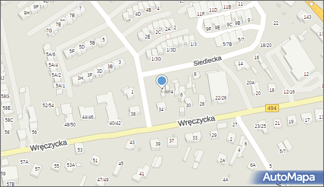 Częstochowa, Bełchatowska, 2aa, mapa Częstochowy