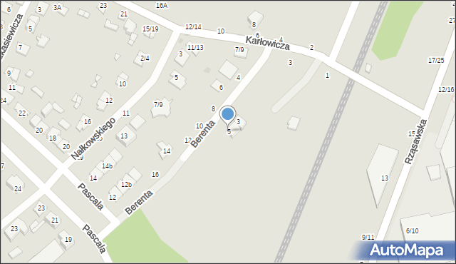 Częstochowa, Berenta Wacława, 5, mapa Częstochowy