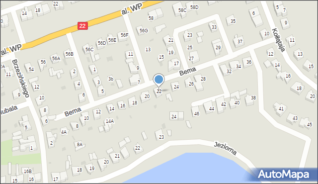 Człuchów, Bema Józefa, gen., 22, mapa Człuchów