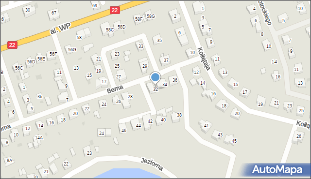 Człuchów, Bema Józefa, gen., 32, mapa Człuchów