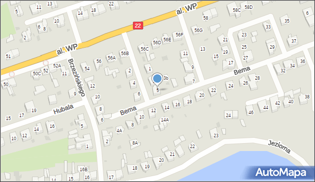 Człuchów, Bema Józefa, gen., 5, mapa Człuchów