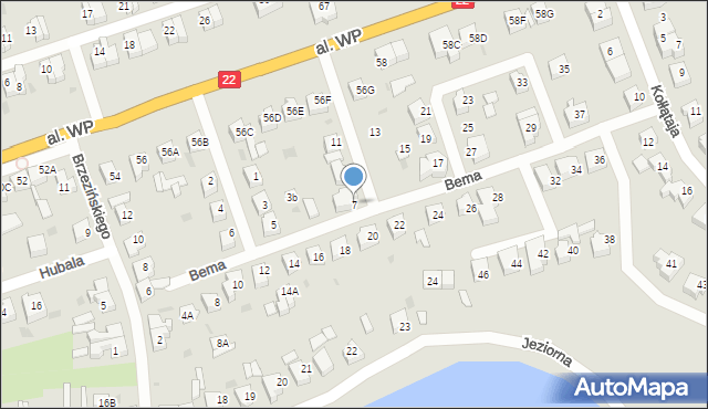 Człuchów, Bema Józefa, gen., 7, mapa Człuchów