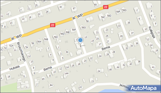 Człuchów, Bema Józefa, gen., 9, mapa Człuchów