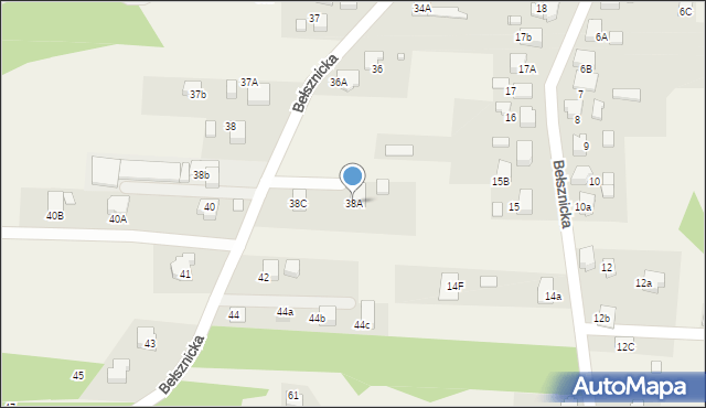 Czyżowice, Bełsznicka, 38A, mapa Czyżowice