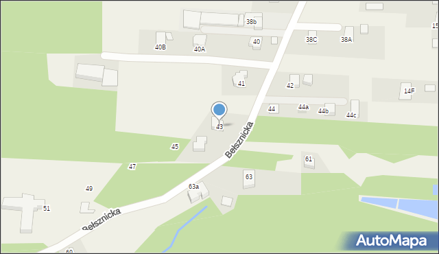 Czyżowice, Bełsznicka, 43, mapa Czyżowice