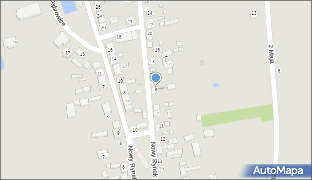 Dąbrowice, Benedykta, 6, mapa Dąbrowice