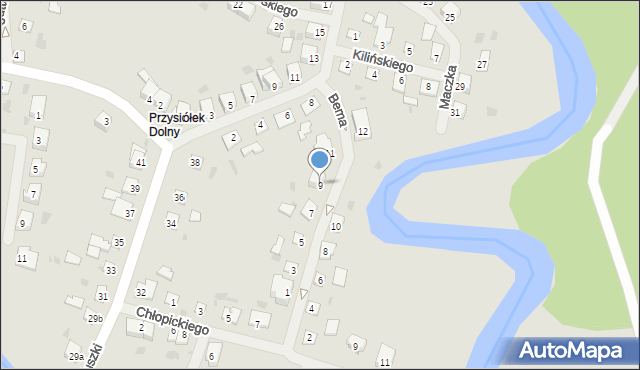 Dobre Miasto, Bema Józefa, gen., 9, mapa Dobre Miasto